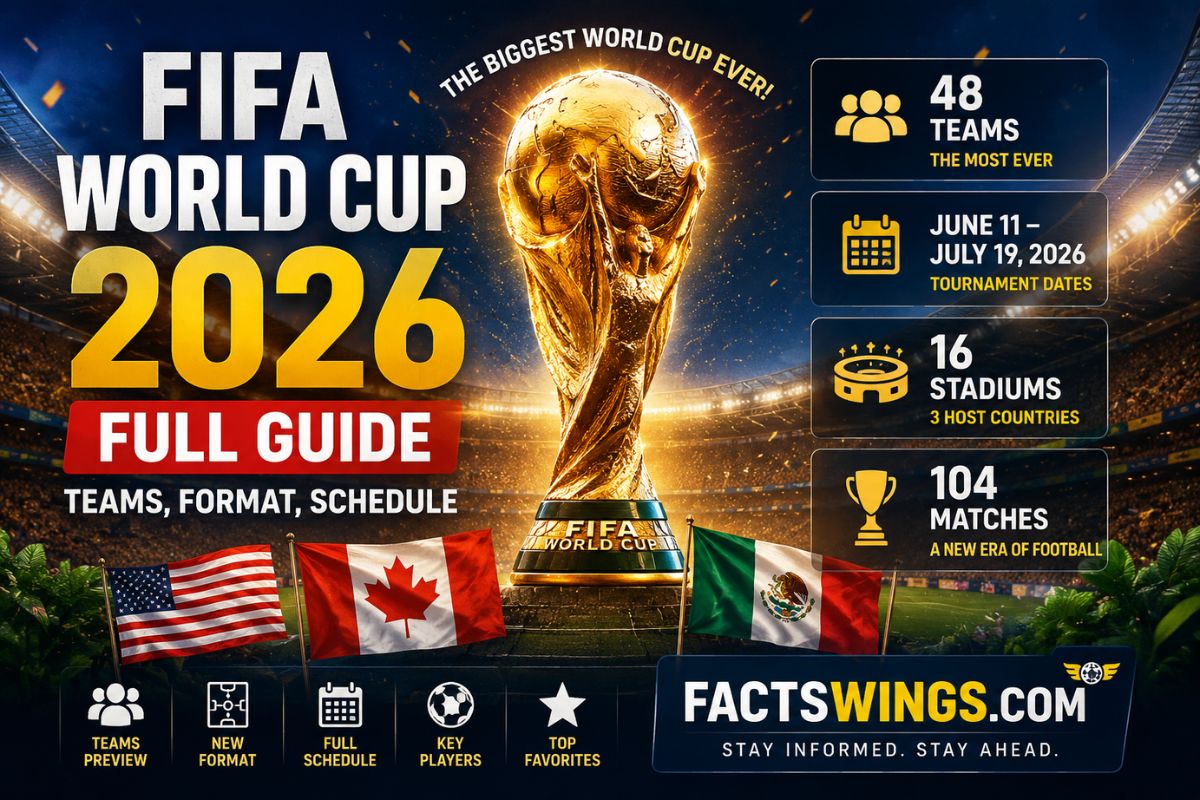 FIFA World Cup 2026: Teams, Format & Schedule 1 FIFA World Cup 2026 - Soccer ball on stadium grass with dramatic lighting